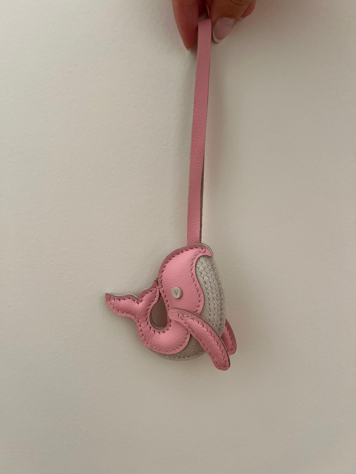 Bag Charm Baleine – Cuir Véritable Fait Main