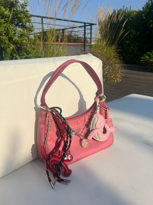 Bag Charm Chat en Cuir