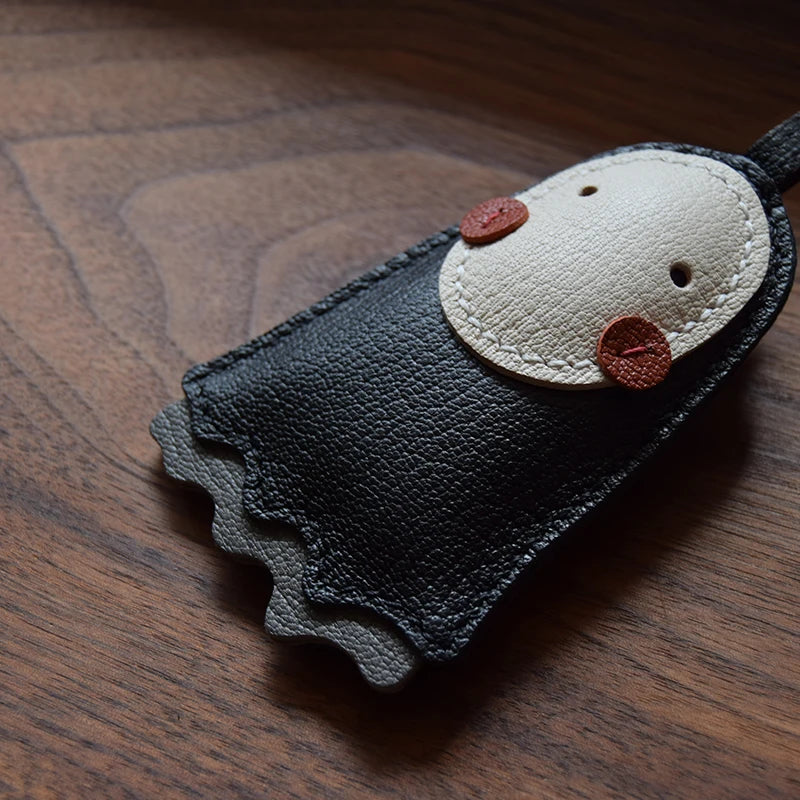 No Face Bag Charm en cuir