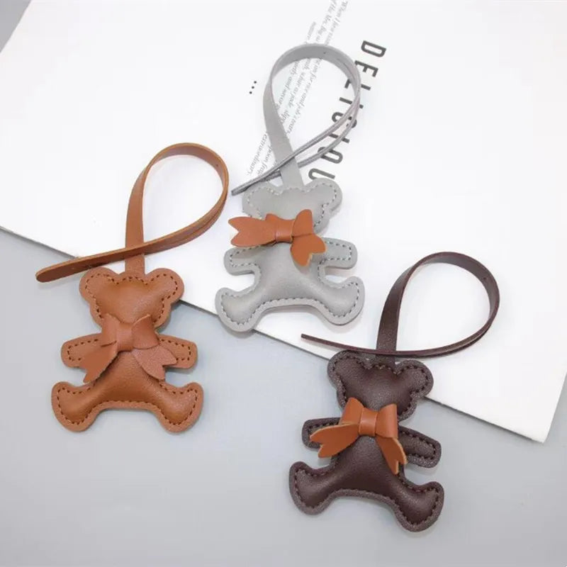 Bag Charm Ours en Cuir