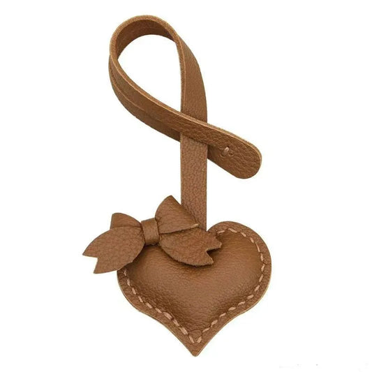 Bag Charm Coeur en Cuir