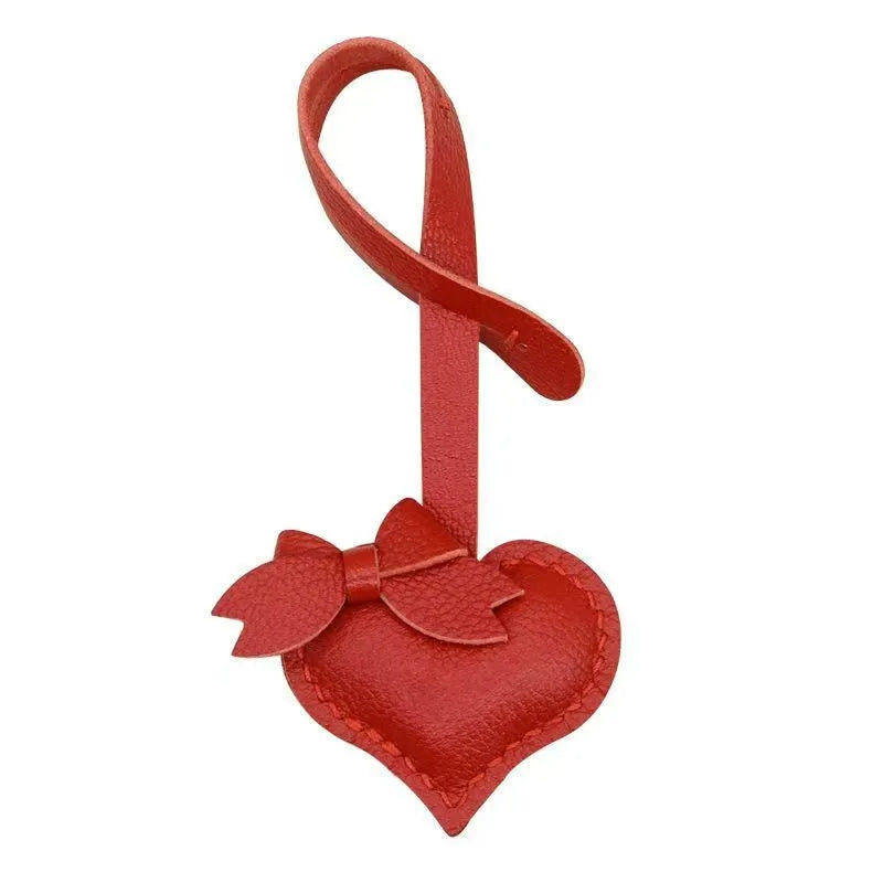 Bag Charm Coeur en Cuir