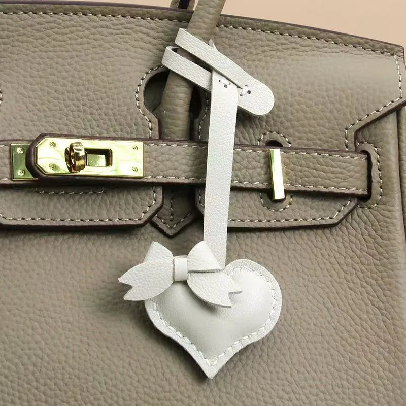 Bag Charm Coeur en Cuir