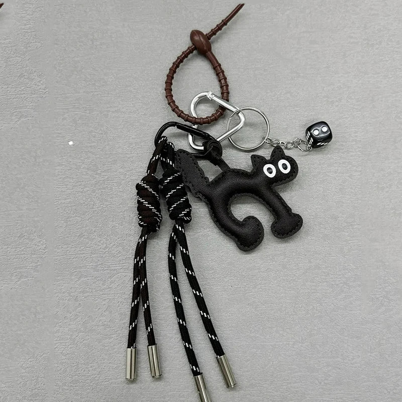 Bag Charm Chat en Cuir