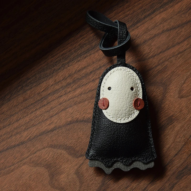 No Face Bag Charm en cuir