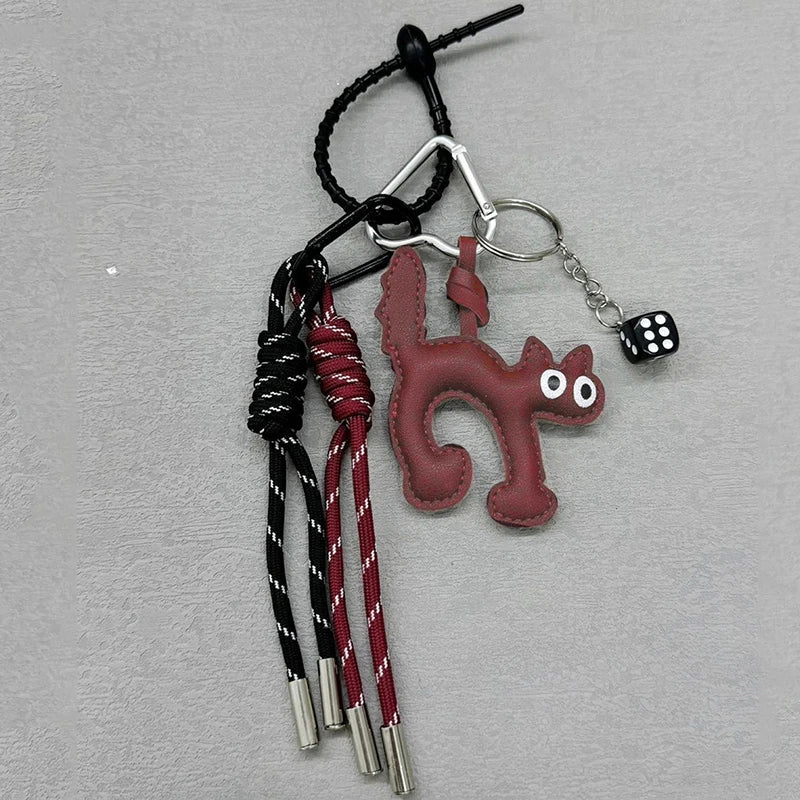 Bag Charm Chat en Cuir