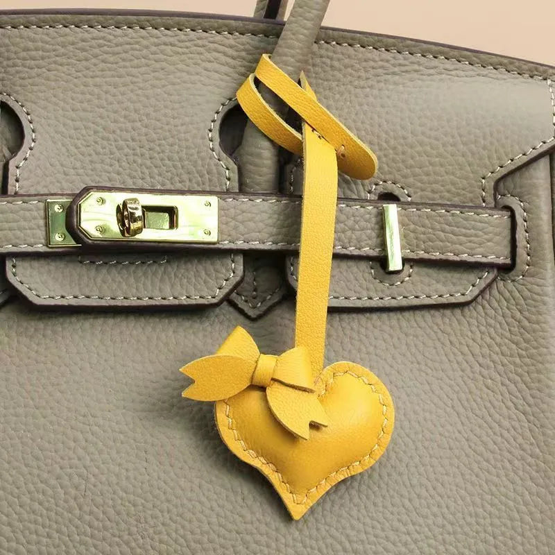 Bag Charm Coeur en Cuir