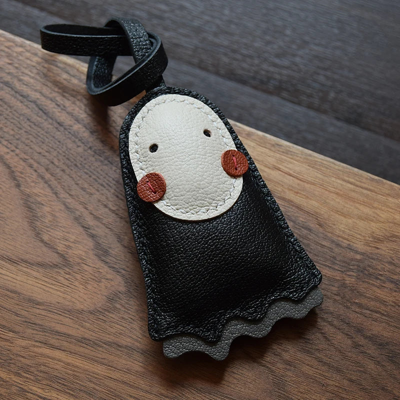 No Face Bag Charm en cuir