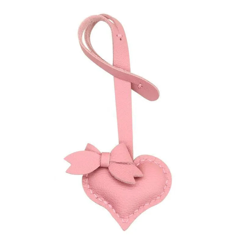 Bag Charm Coeur en Cuir