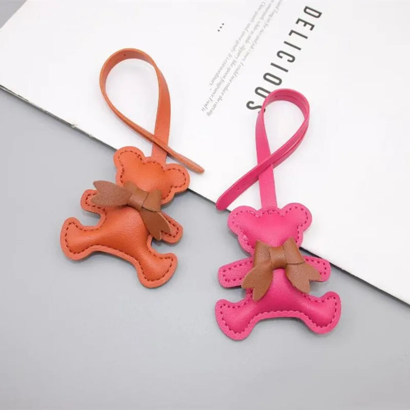 Bag Charm Ours en Cuir